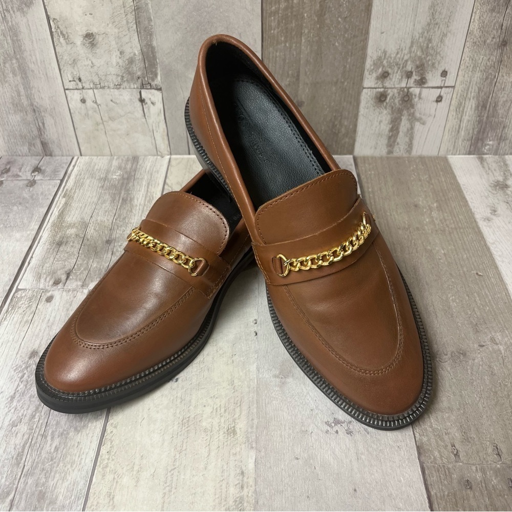NWOT Asos Brown Chain Loafers Size 8